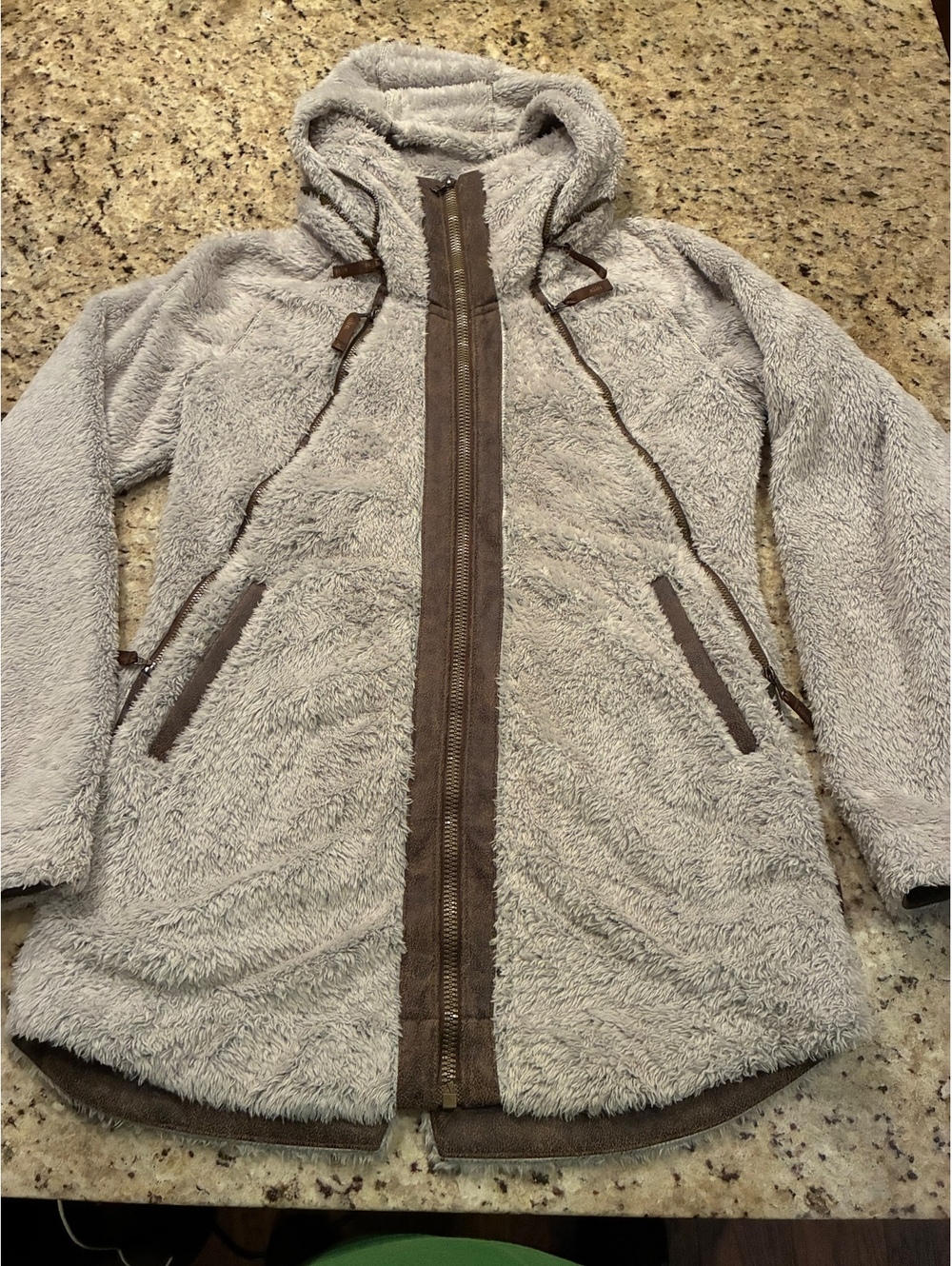 KÜHL Flight Long Fleece Jacket Stone Beige Full Zip Coat Women’s Size M